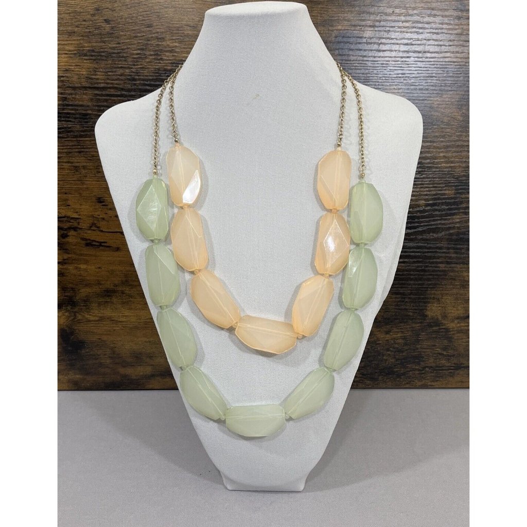 Fashion Necklace Large Beads Layered Necklace